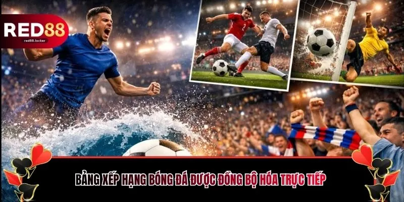 Bảng xếp hạng bóng đá được đồng bộ hóa trực tiếp